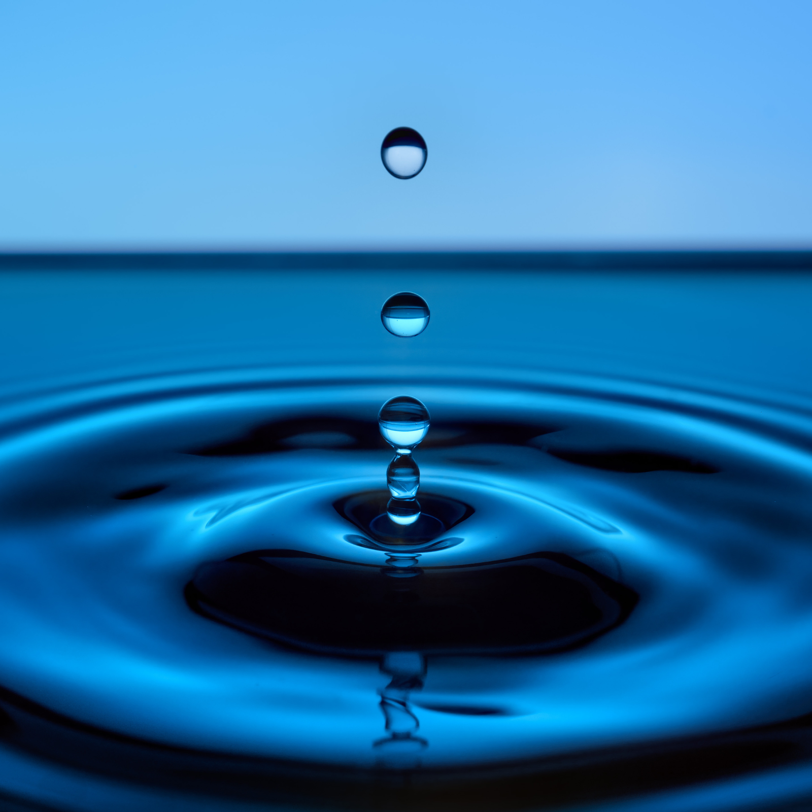 water impact causing a ripple